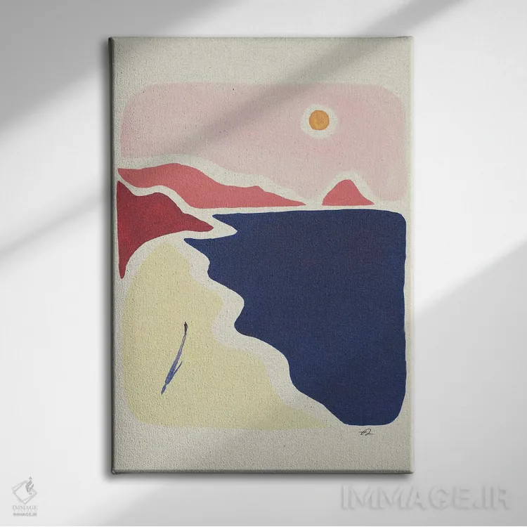 تابلو مینیمال راه برو و نفس بکش اثر فابیان لاواتر - نمای روبهرو روی دیوار