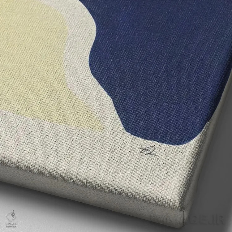 تابلو مینیمال راه برو و نفس بکش اثر فابیان لاواتر - نمای نزدیک بافت بوم