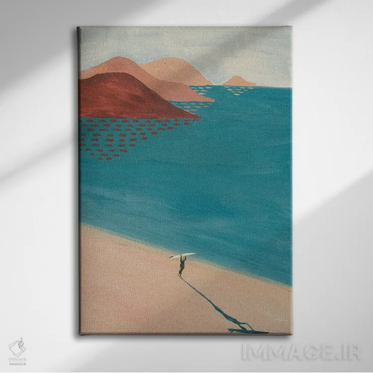 تابلو مینیمال به آن عادت نخواهم کرد اثر فابیان لاواتر - نمای روبهرو روی دیوار