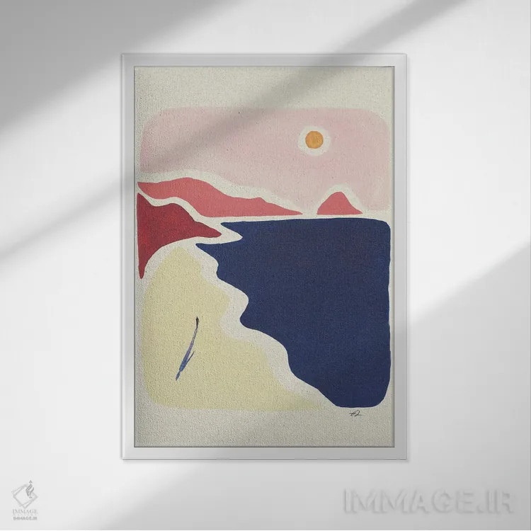 تابلو مینیمال راه برو و نفس بکش اثر فابیان لاواتر - نمای قابدار سفید