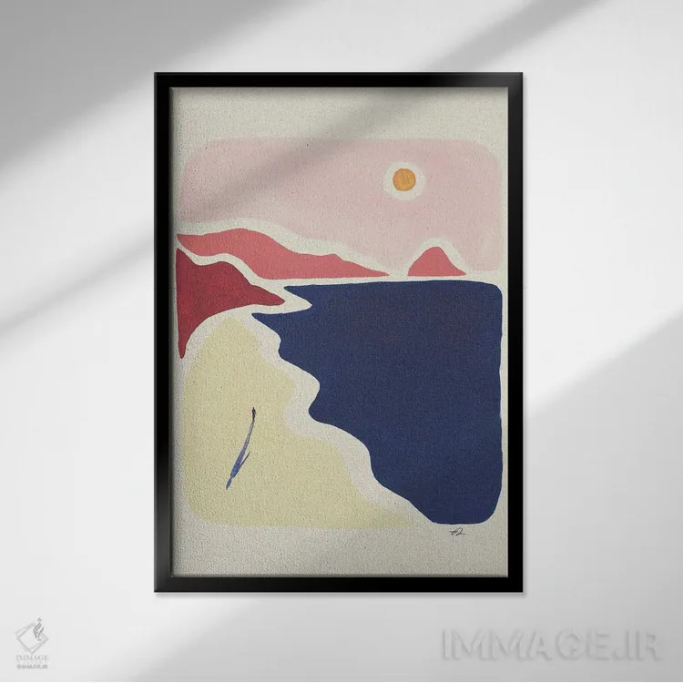 تابلو مینیمال راه برو و نفس بکش اثر فابیان لاواتر - نمای قابدار مشکی