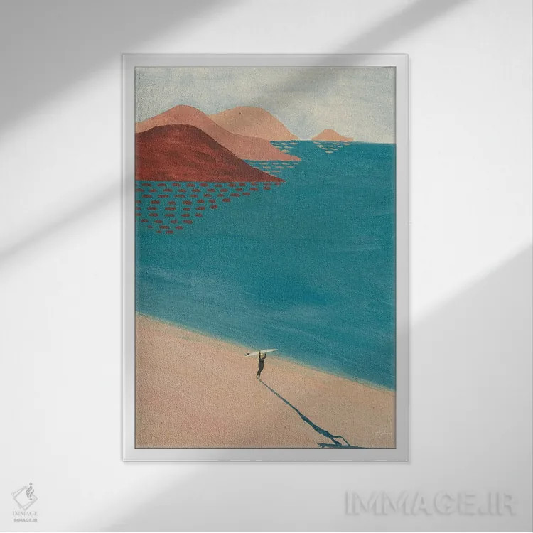 تابلو مینیمال به آن عادت نخواهم کرد اثر فابیان لاواتر - نمای قابدار سفید