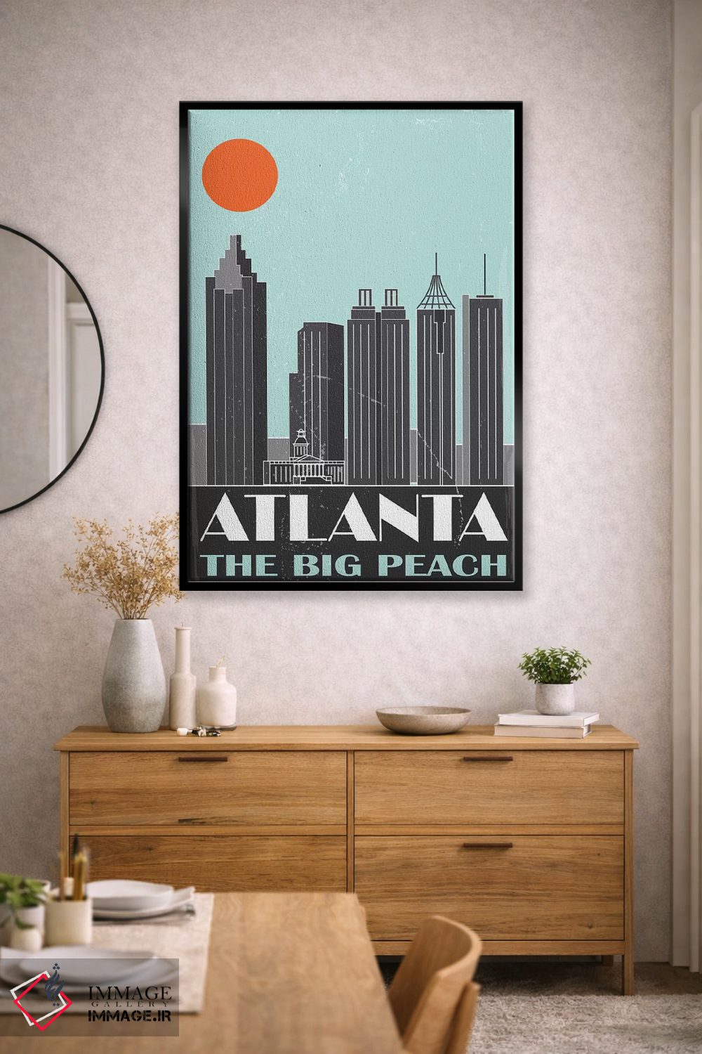 تابلو دکوراتیو آتلانتا اثر فلای گرافیکس - D3B