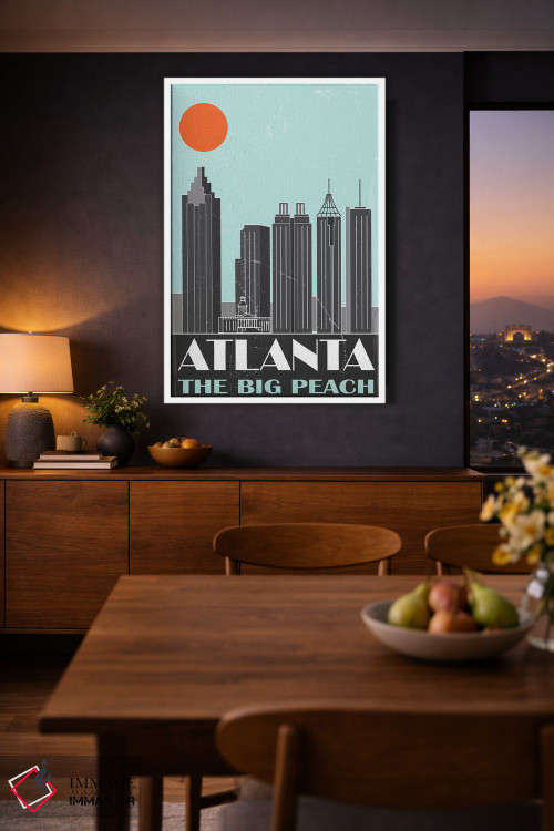 تابلو دکوراتیو آتلانتا اثر فلای گرافیکس - D5W