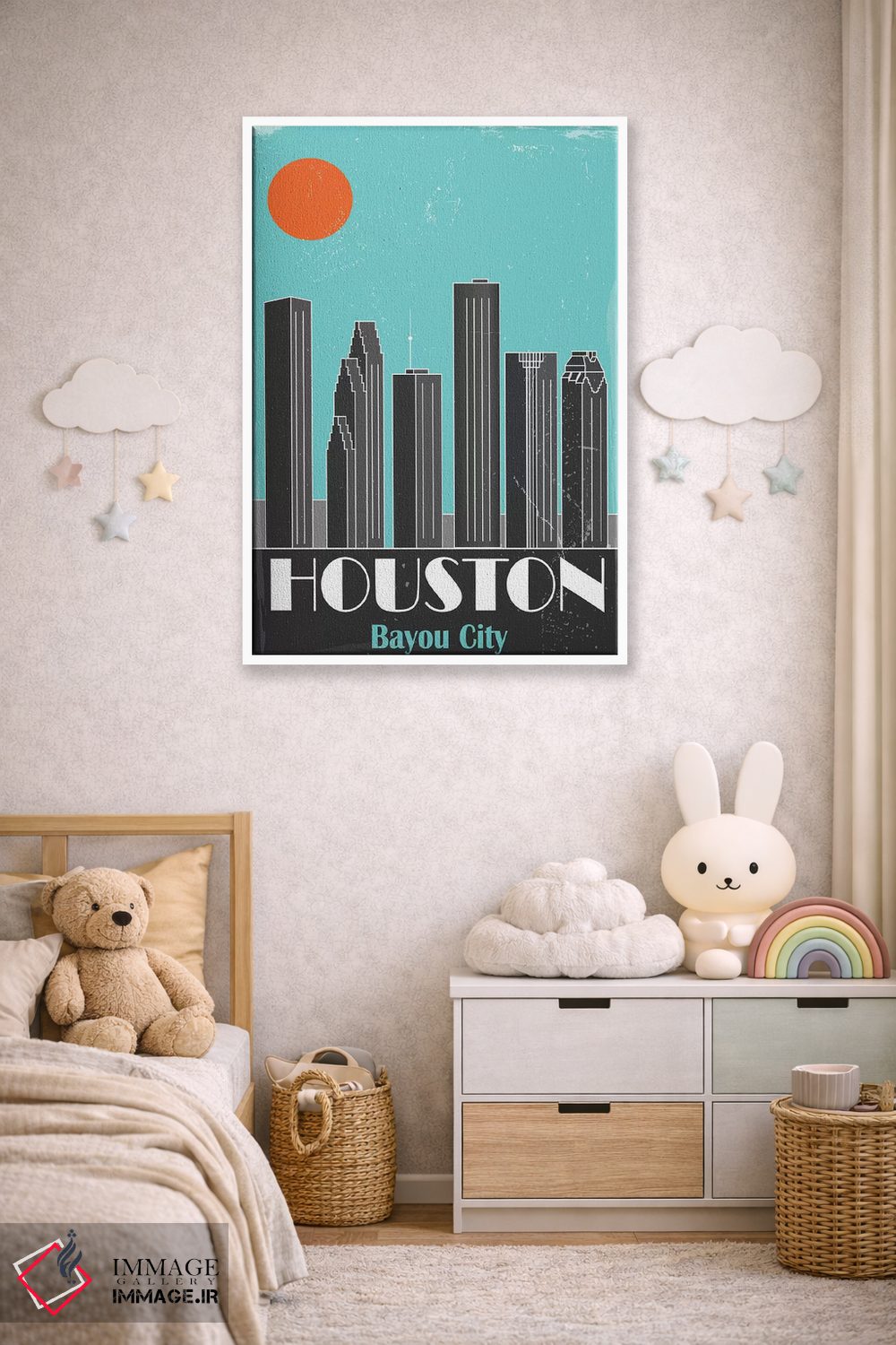 تابلو مدرن هیوستون اثر فلای گرافیکس - D4W