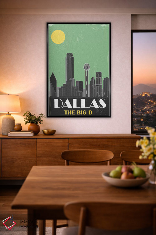 تابلو دکوراتیو دالاس، سبز اثر فلای گرافیکس - D1B