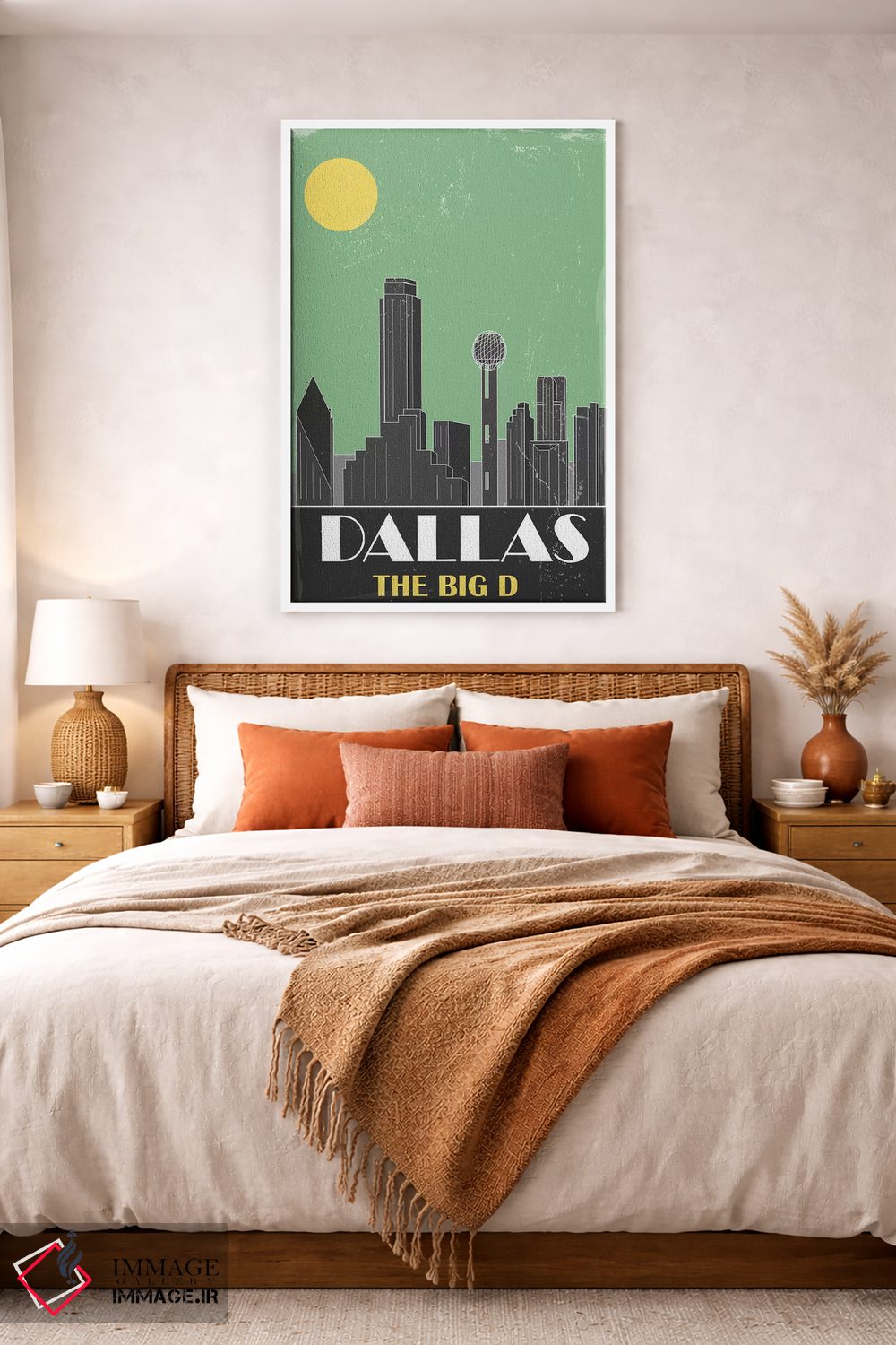 تابلو دکوراتیو دالاس، سبز اثر فلای گرافیکس - D3W