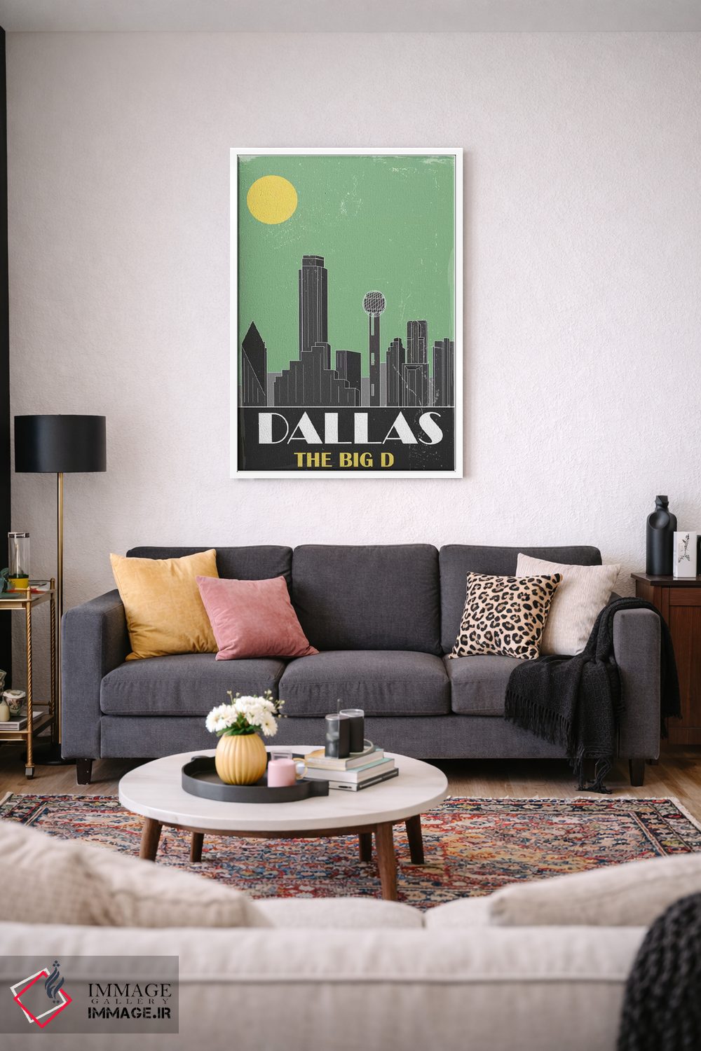 تابلو دکوراتیو دالاس، سبز اثر فلای گرافیکس - D2W