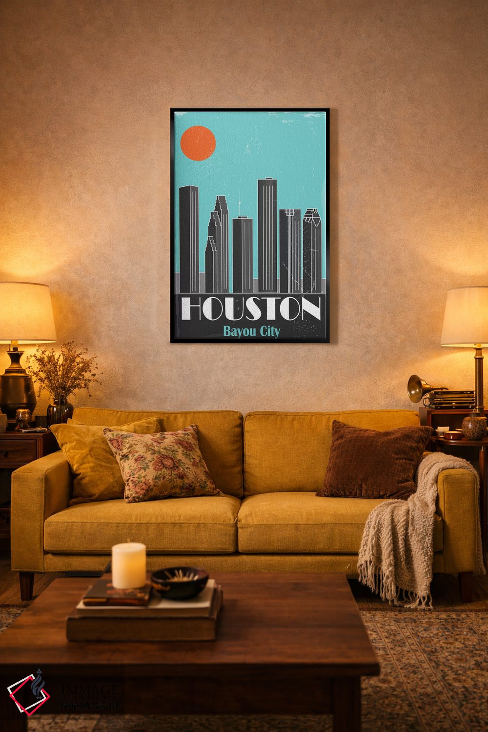 تابلو مدرن هیوستون اثر فلای گرافیکس - D5B