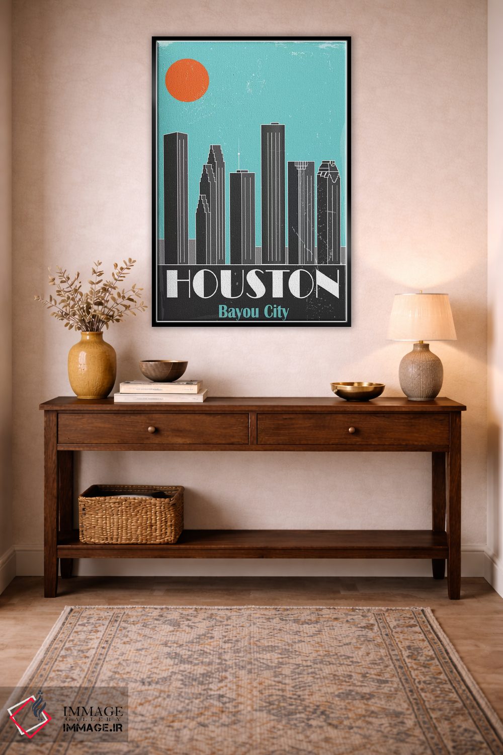 تابلو مدرن هیوستون اثر فلای گرافیکس - D6B