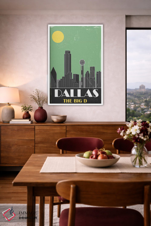 تابلو دکوراتیو دالاس، سبز اثر فلای گرافیکس - D4W