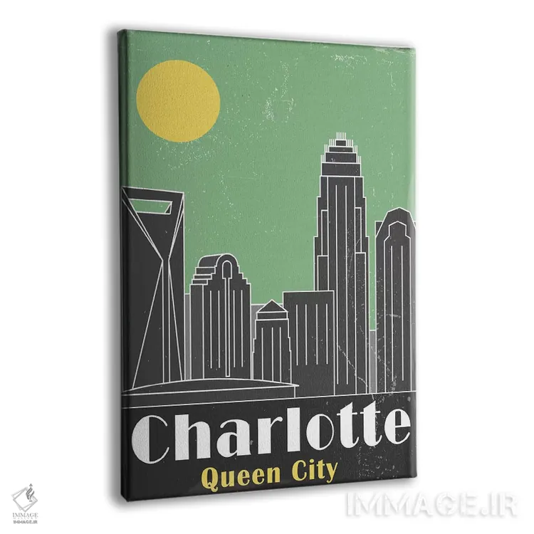 تابلو مدرن شارلوت، سبز اثر فلای گرافیکس - نمای پرسپکتیو محصول