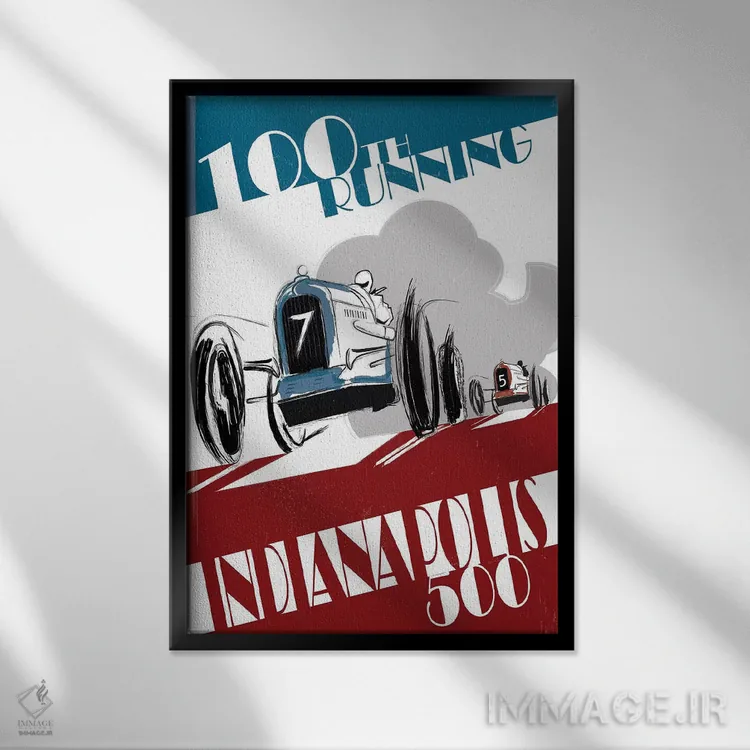 تابلو دکوراتیو ایندی ۵۰۰ اثر فلای گرافیکس - نمای قابدار مشکی