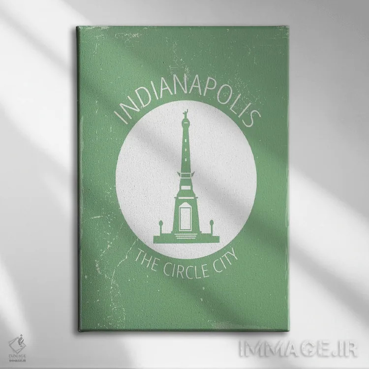 تابلو مینیمال ایندی، دایره اثر فلای گرافیکس - نمای روبهرو روی دیوار