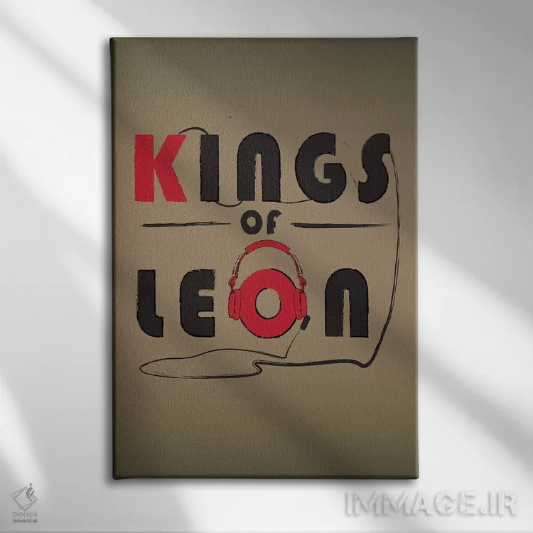 تابلو دکوراتیو کینگز آو لئون اثر فلای گرافیکس - نمای روبهرو روی دیوار