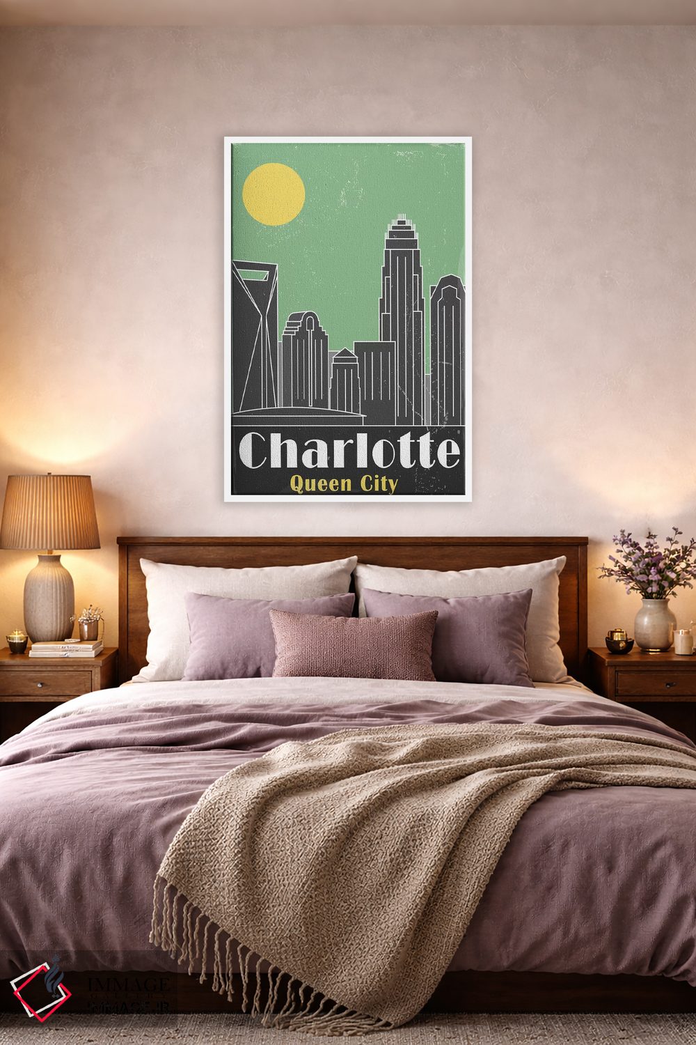 تابلو مدرن شارلوت، سبز اثر فلای گرافیکس - D3W