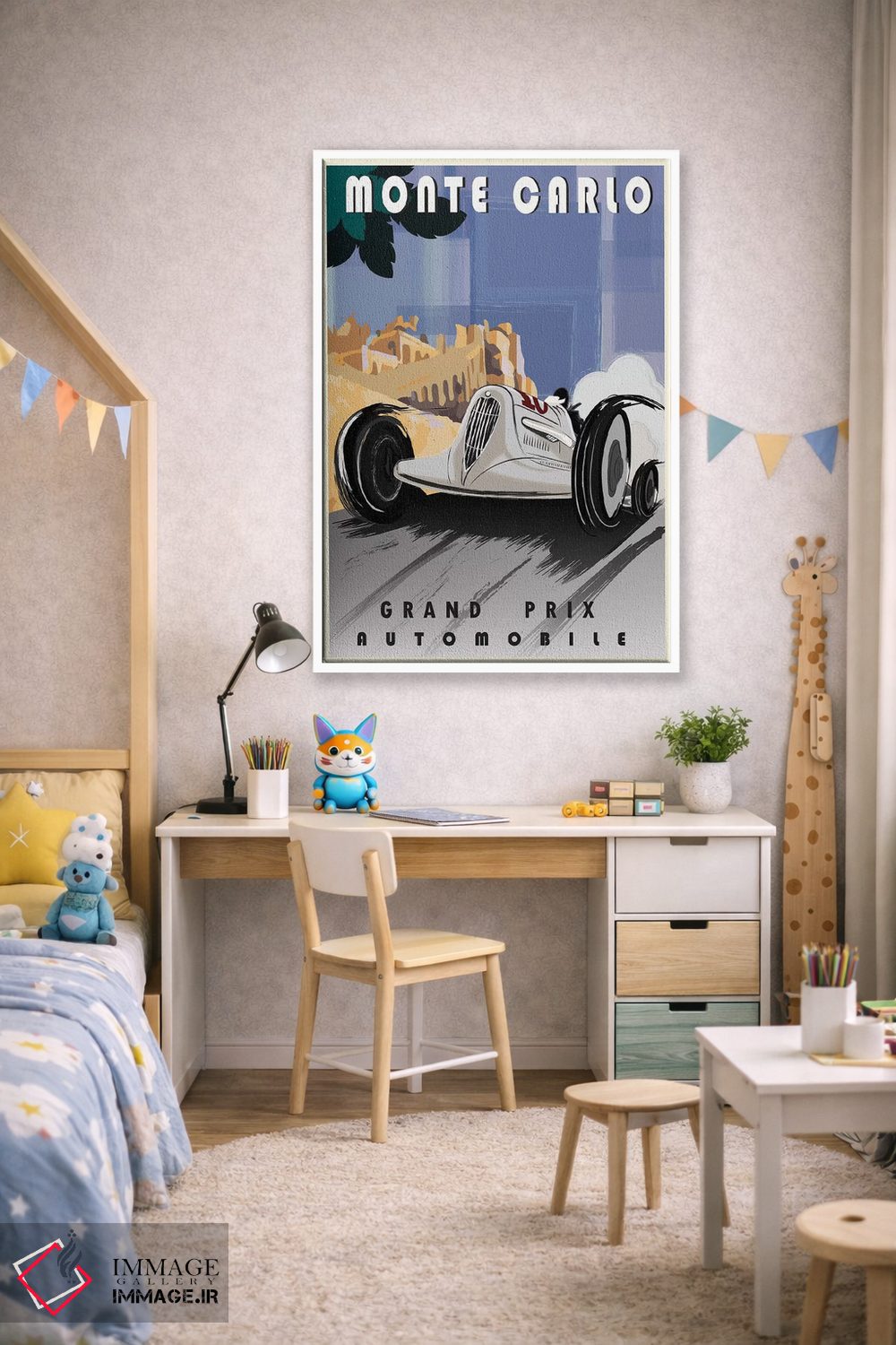 تابلو مدرن مونت کارلو اثر فلای گرافیکس - D1W