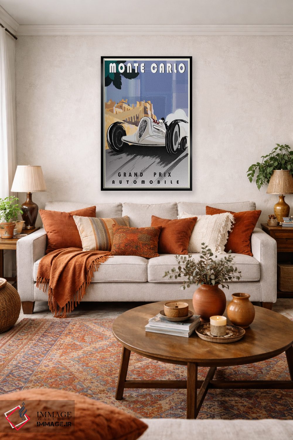 تابلو مدرن مونت کارلو اثر فلای گرافیکس - D4B