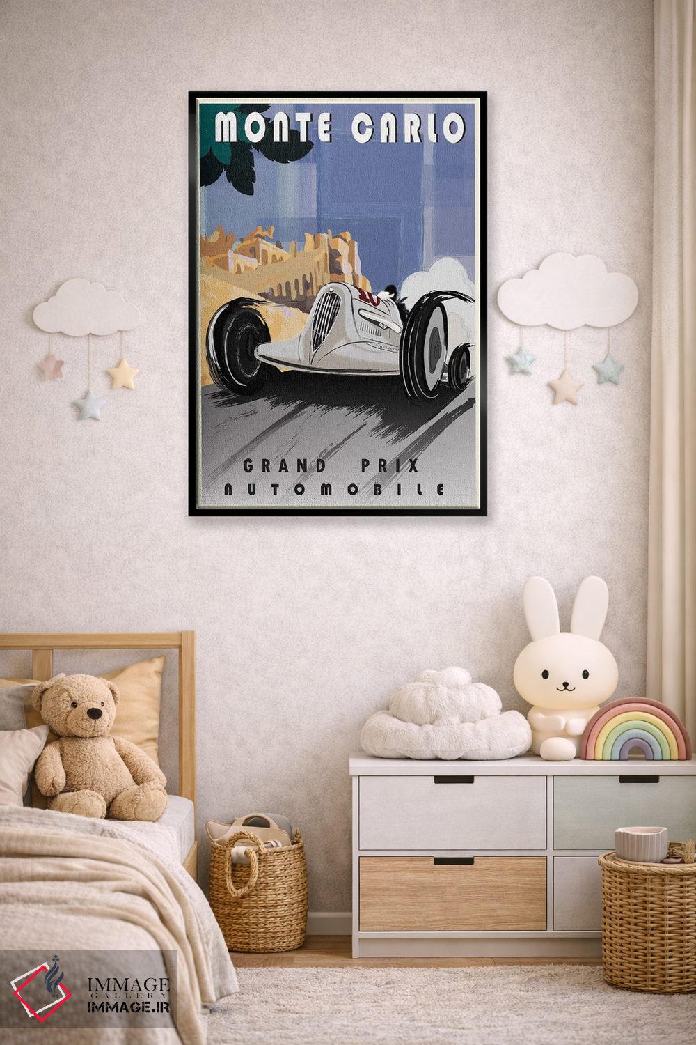 تابلو مدرن مونت کارلو اثر فلای گرافیکس - D5B