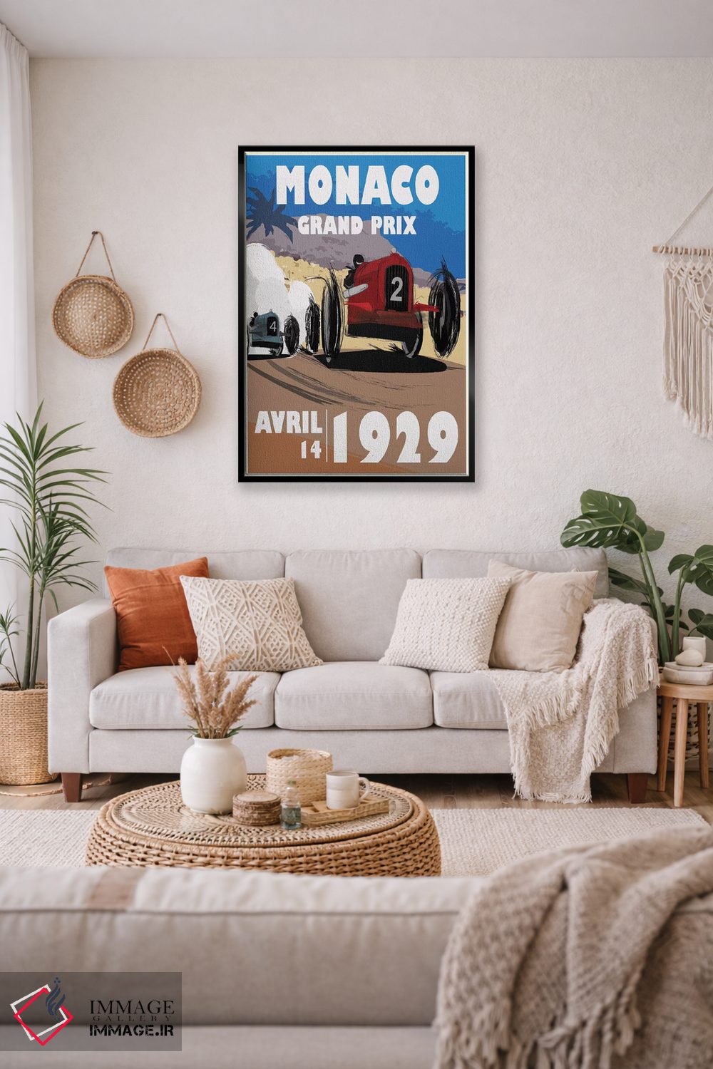 تابلو دکوراتیو موناکو اثر فلای گرافیکس - D5B