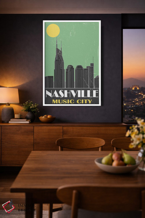 تابلو مدرن نشویل، سبز اثر فلای گرافیکس - D3W