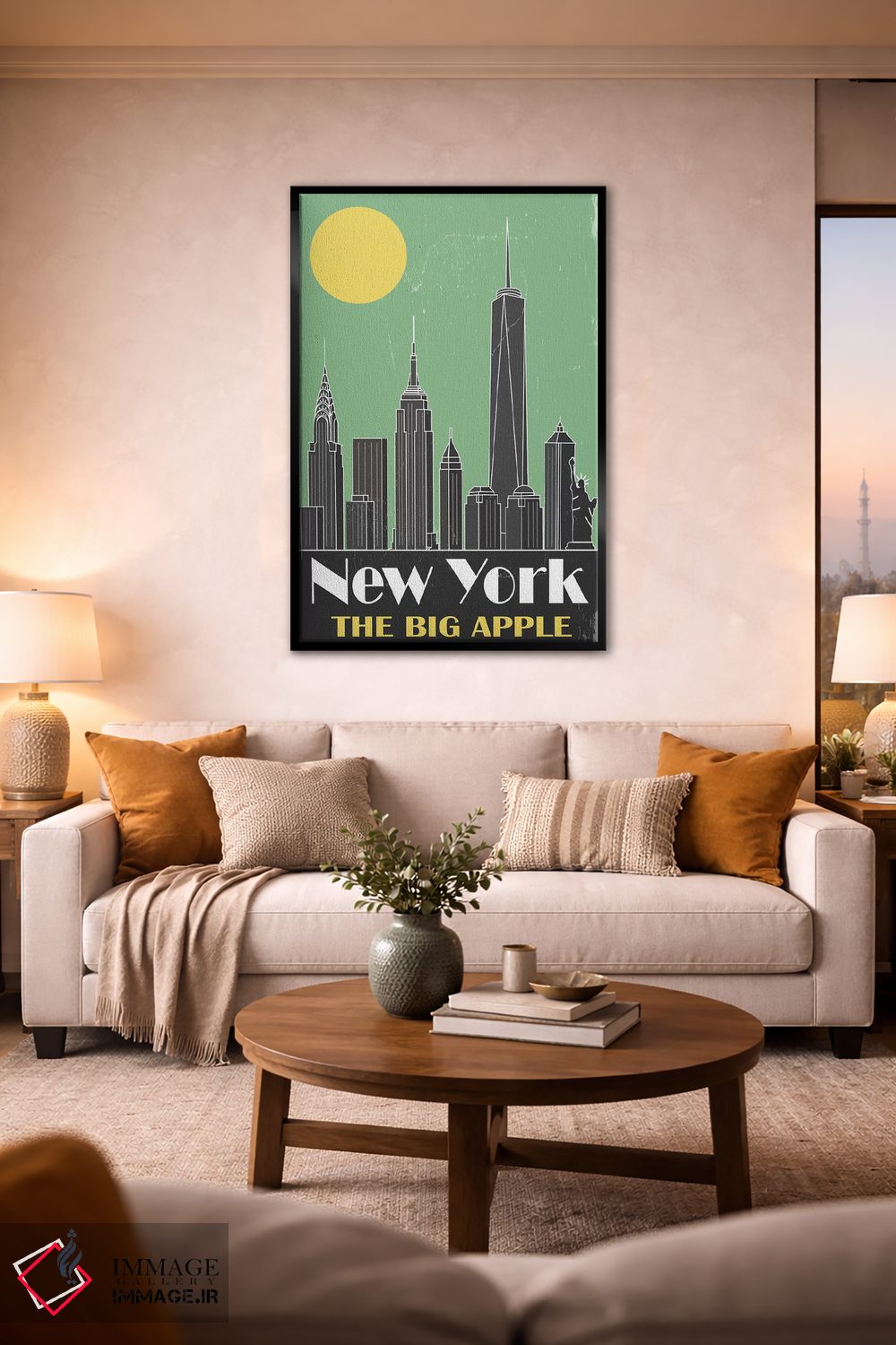 تابلو مدرن نیویورک، سبز اثر فلای گرافیکس - D2B