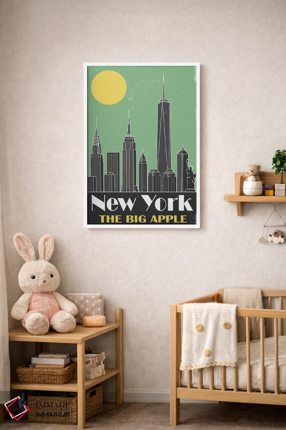 تابلو مدرن نیویورک، سبز اثر فلای گرافیکس - D3W