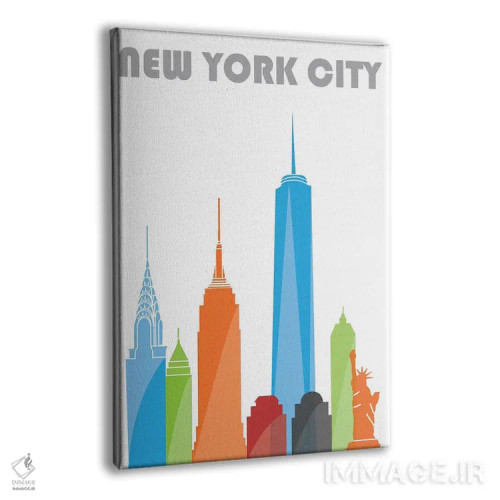 تابلو مدرن نیویورک، سفید اثر فلای گرافیکس - نمای پرسپکتیو محصول