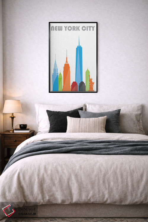 تابلو مدرن نیویورک، سفید اثر فلای گرافیکس - D6B