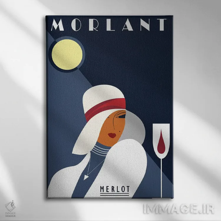 تابلو مدرن مرلو مورلان اثر فلای گرافیکس - نمای روبهرو روی دیوار