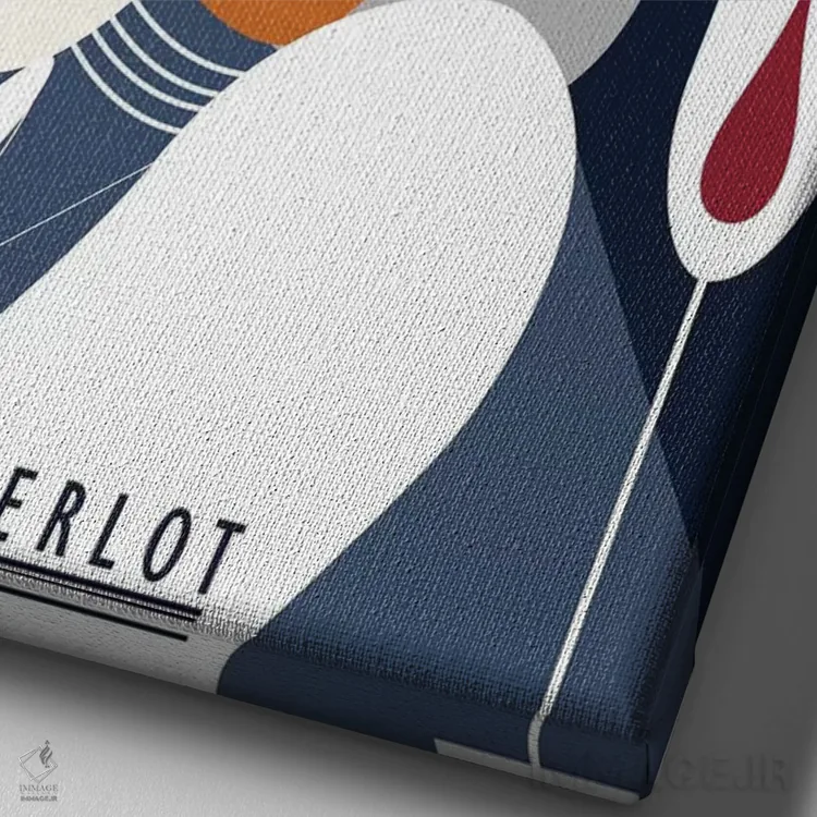 تابلو مدرن مرلو مورلان اثر فلای گرافیکس - نمای نزدیک بافت بوم