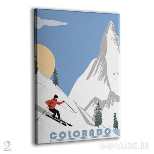 تابلو دکوراتیو اسکی در کلرادو اثر فلای گرافیکس - نمای پرسپکتیو محصول