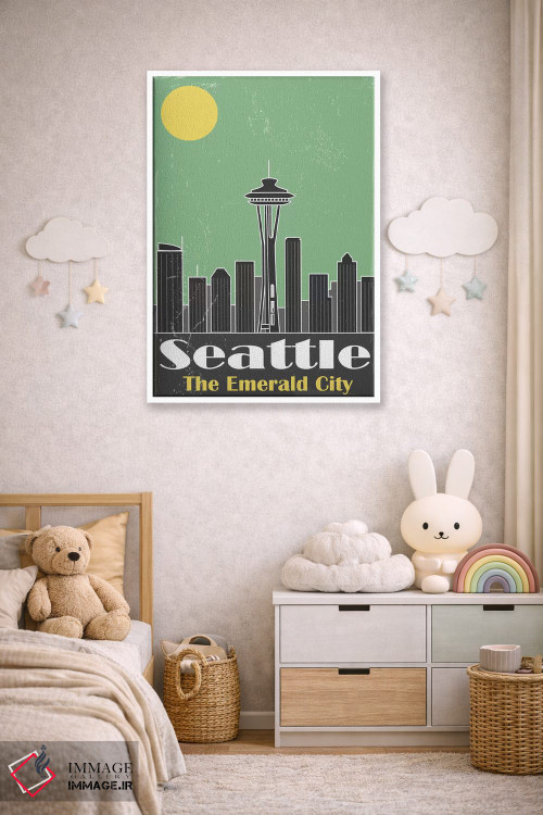 تابلو مدرن سیاتل اثر فلای گرافیکس - D4W