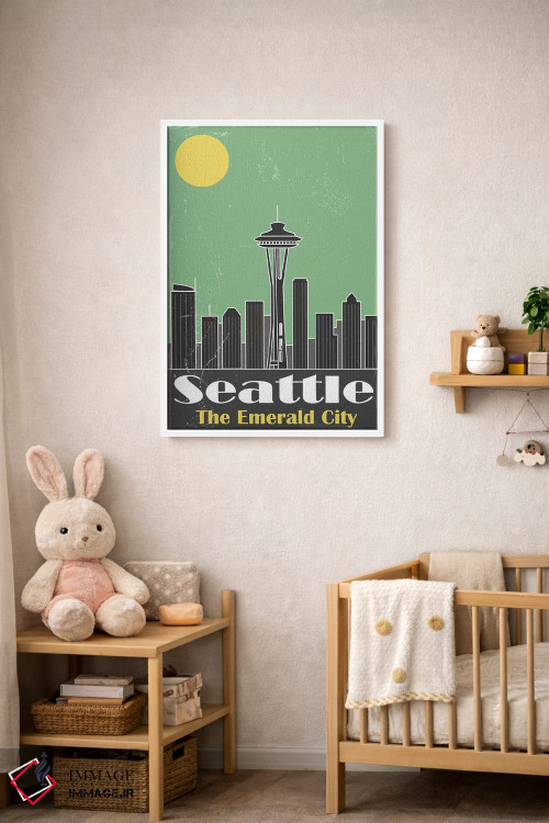 تابلو مدرن سیاتل اثر فلای گرافیکس - D3W