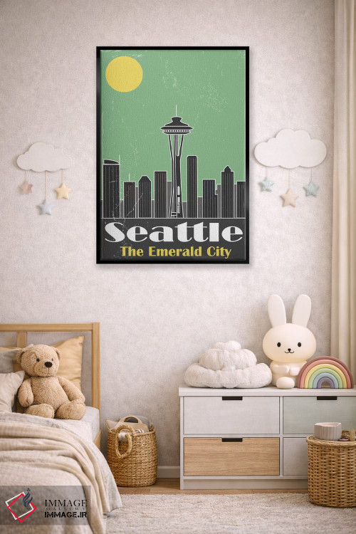 تابلو مدرن سیاتل اثر فلای گرافیکس - D6B