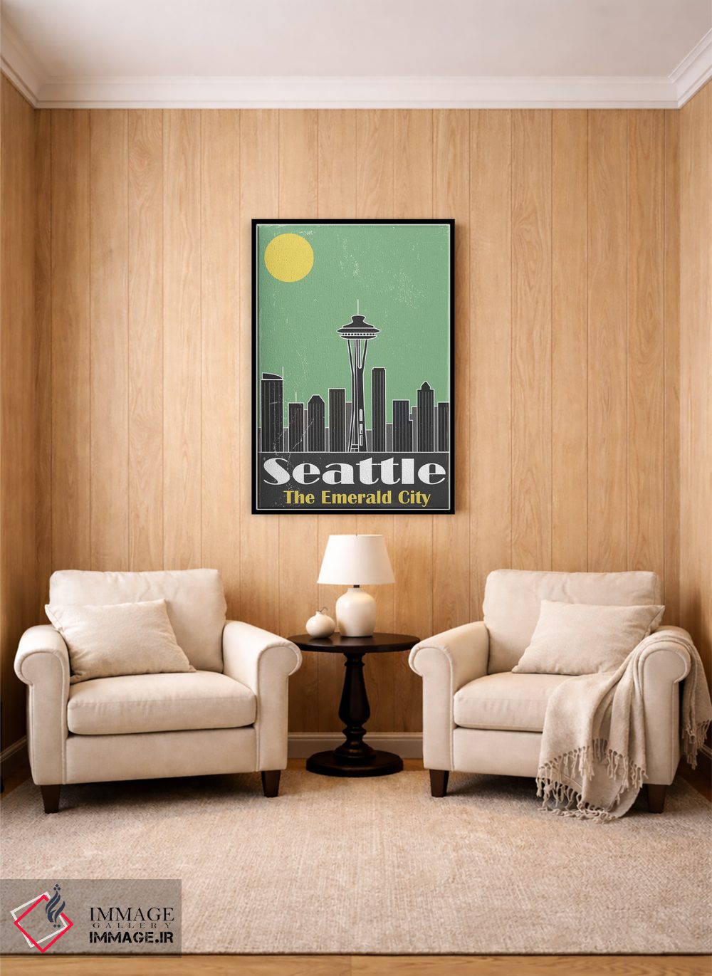 تابلو مدرن سیاتل اثر فلای گرافیکس - D5B