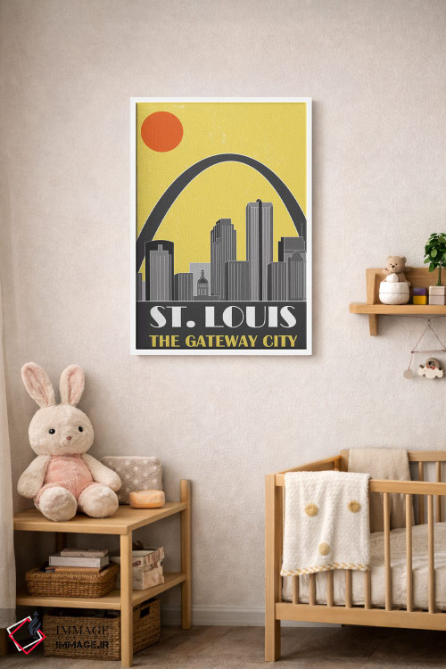 تابلو مدرن سنت لوئیس، زرد اثر فلای گرافیکس - D2W