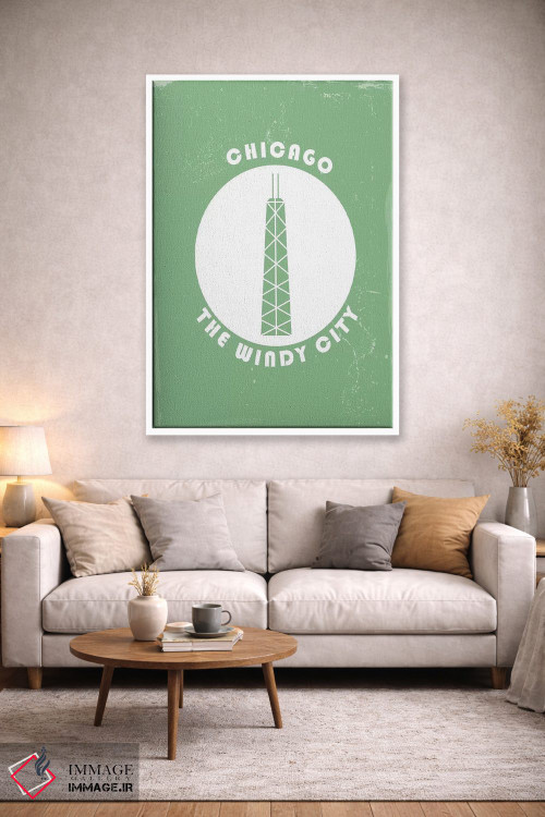 تابلو مینیمال شیکاگو، دایره ای اثر فلای گرافیکس - D1W