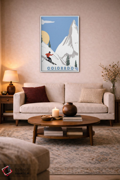 تابلو دکوراتیو اسکی در کلرادو اثر فلای گرافیکس - D2W