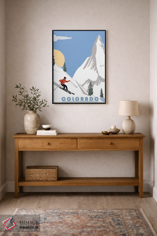 تابلو دکوراتیو اسکی در کلرادو اثر فلای گرافیکس - D1B