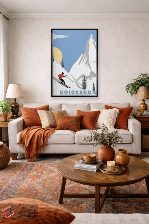 تابلو دکوراتیو اسکی در کلرادو اثر فلای گرافیکس - D4B