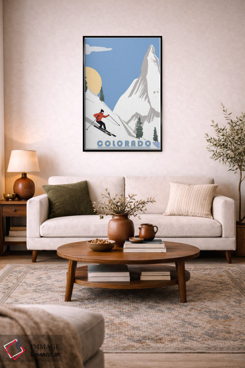 تابلو دکوراتیو اسکی در کلرادو اثر فلای گرافیکس - D5B