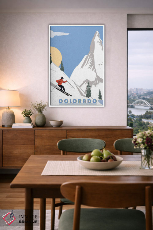 تابلو دکوراتیو اسکی در کلرادو اثر فلای گرافیکس - D6W