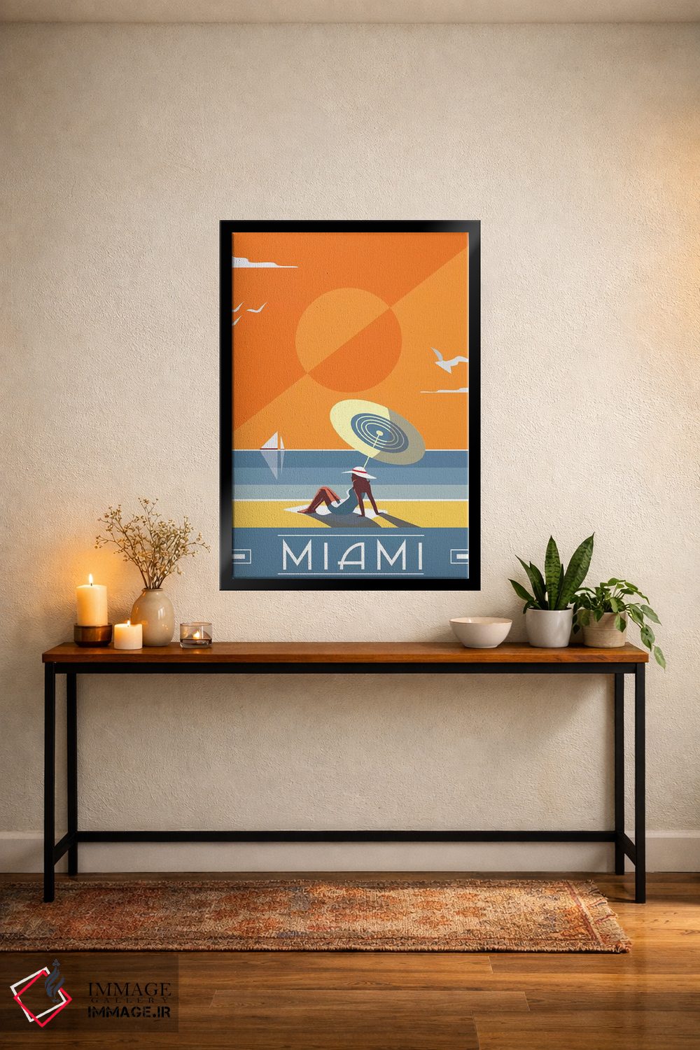 تابلو مدرن میامی اثر فلای گرافیکس - D5B