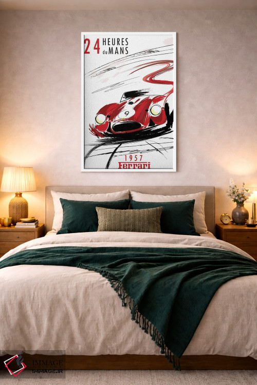 تابلو دکوراتیو فراری ۲۴ ساعته لمان اثر فلای گرافیکس - D1W