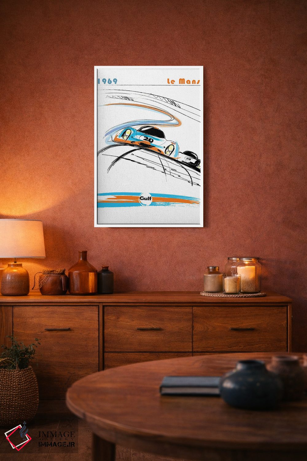 تابلو دکوراتیو هنر پورشه ۲۴ ساعته لمان اثر فلای گرافیکس - D1W