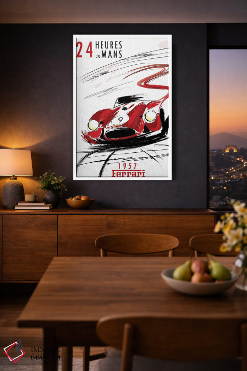 تابلو دکوراتیو فراری ۲۴ ساعته لمان اثر فلای گرافیکس - D2W