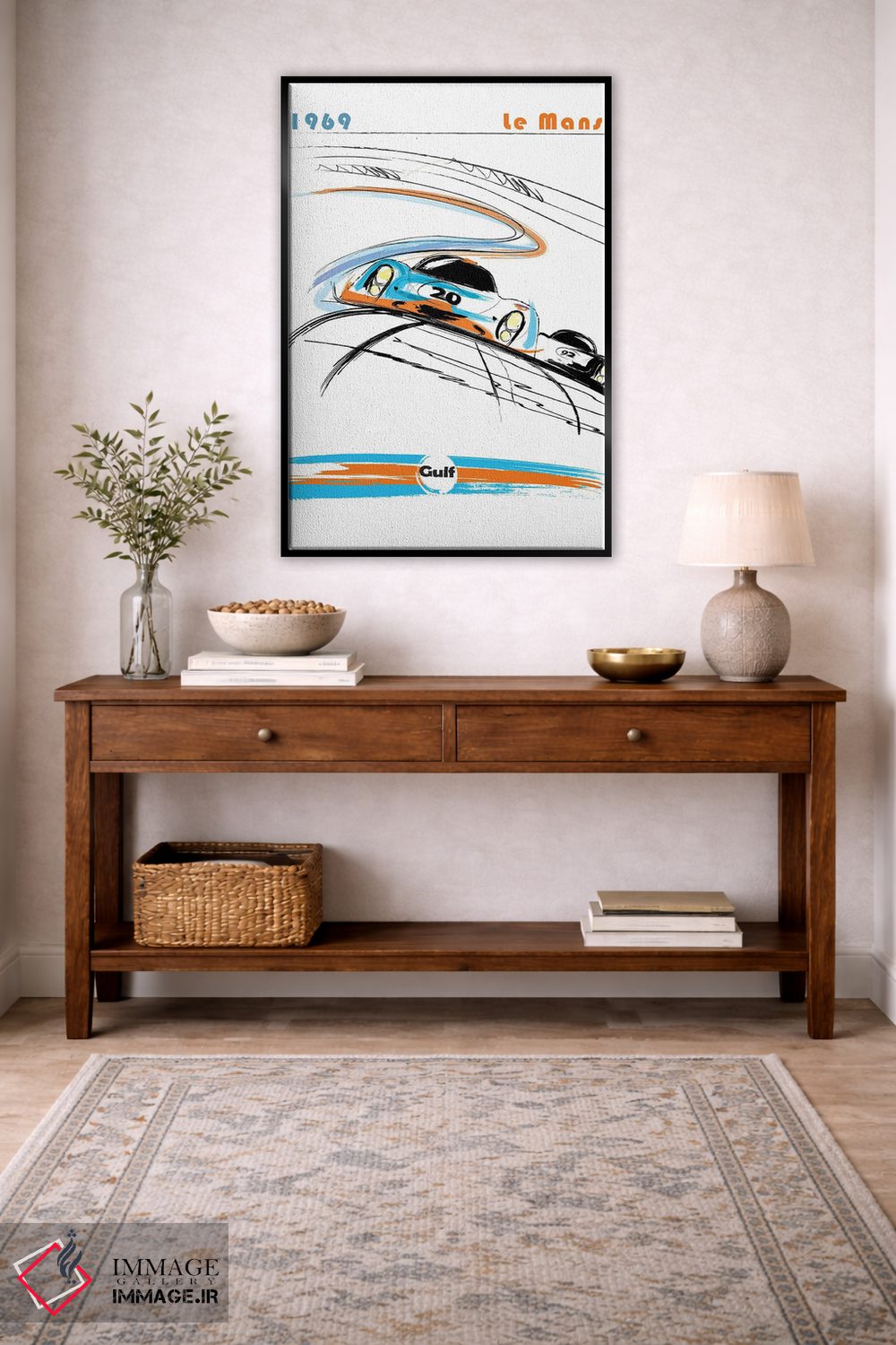 تابلو دکوراتیو هنر پورشه ۲۴ ساعته لمان اثر فلای گرافیکس - D3B