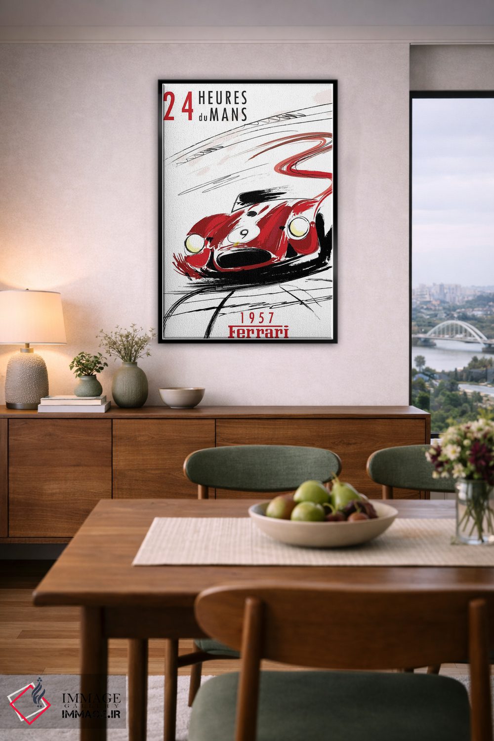 تابلو دکوراتیو فراری ۲۴ ساعته لمان اثر فلای گرافیکس - D5B