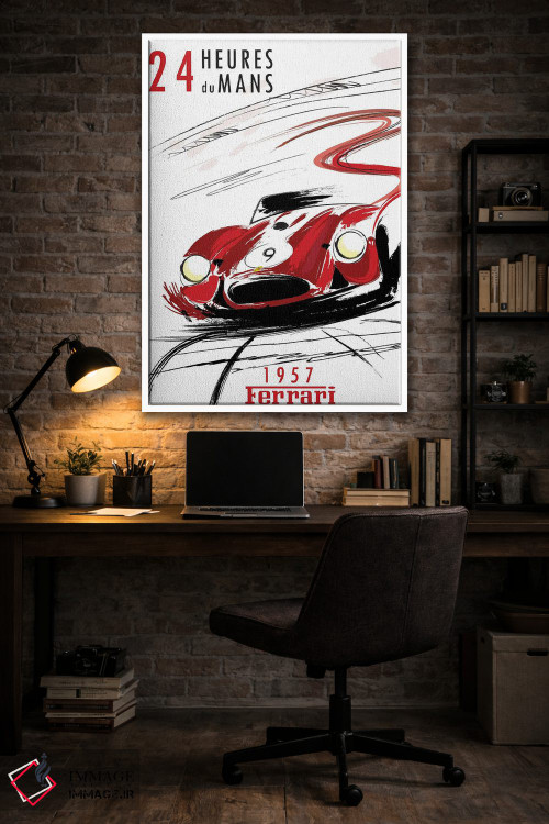 تابلو دکوراتیو فراری ۲۴ ساعته لمان اثر فلای گرافیکس - D3W